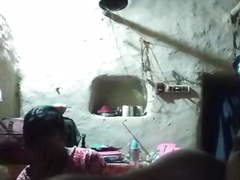 Indian couple playing on webcam